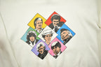 Vintage 1980s Pop Culture Theme Raglan Crewneck