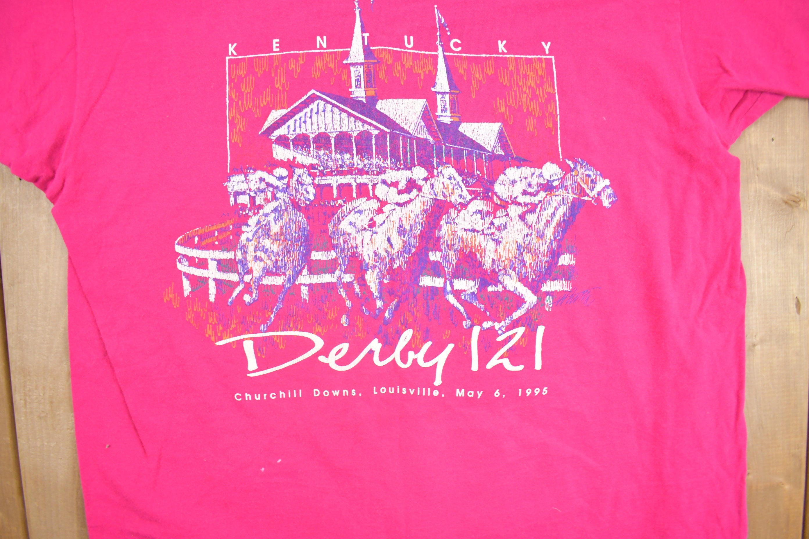 Vintage 1995 Kentucky Derby 121 T-shirt