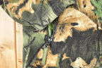 Vintage 1990s Trail Crest AOP Woodland Camo Quarter Zip Fleece Outdoorsman Sweater Men's XL