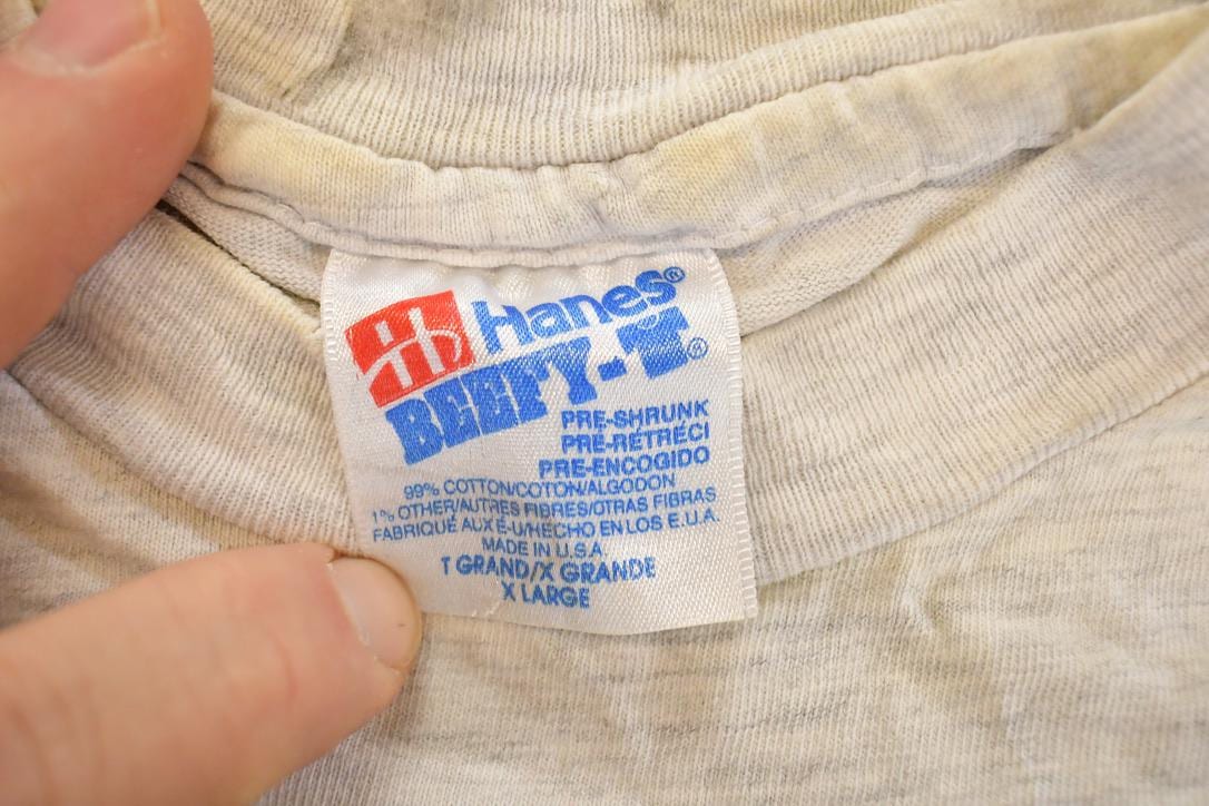 Vintage 1990s American Bandstand Racing Cartoon Graphic Print Souvenir F1 T-Shirt Men's L / Made In USA / Rare Vacation Destination Tee