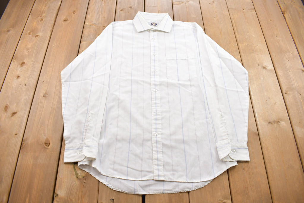 Vintage 1990s Bluestone Button Up Dress Shirt