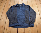 Vintage 1980s Casual Joe Blank Striped Button Up Sweater