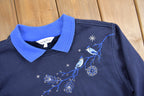 Vintage 1990s Northern Reflection Cute Bird Theme Collared Sweater