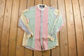 Vintage 1990s Seersucker Nautica Striped Button Up Shirt
