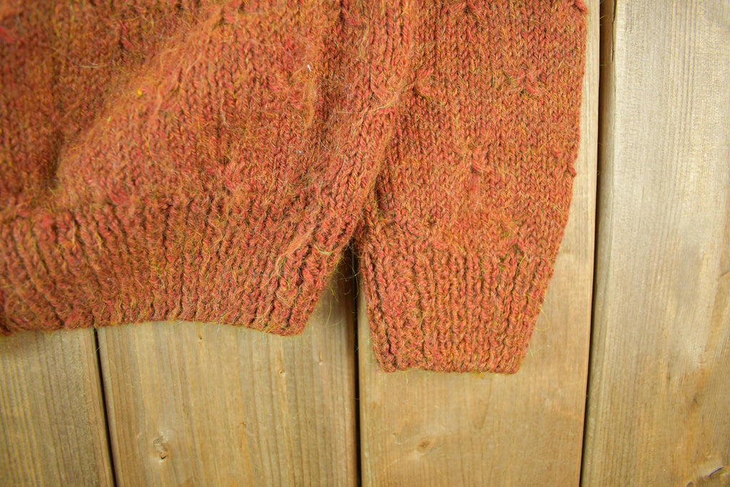 Vintage 1960s 1970s Wool Knit Cardigan Sweater Women's Medium