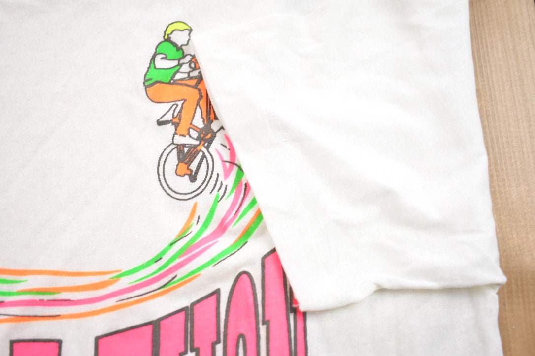 Vintage 1990s St. Jude Bike-A-Thon Colorful Graphic T-Shirt
