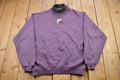 Vintage 1990s Cute Panda Made in USA Embroidered Turtleneck Sweater