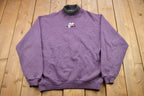 Vintage 1990s Cute Panda Made in USA Embroidered Turtleneck Sweater