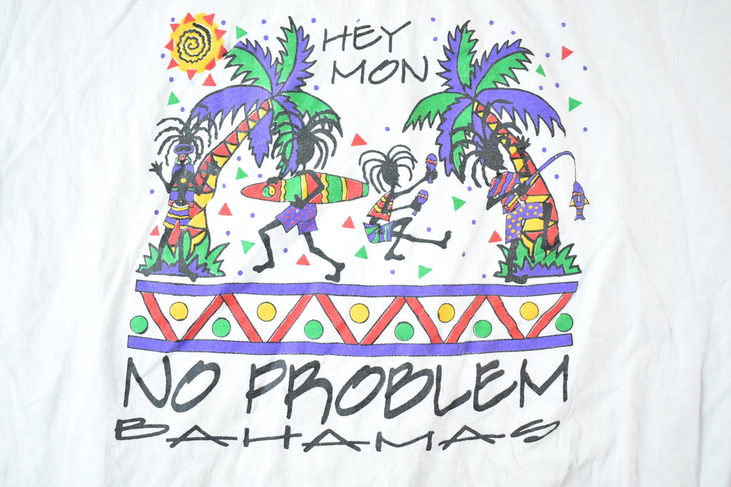Vintage 1990s No Problem Bahamas Souvenir T-Shirt Mens L