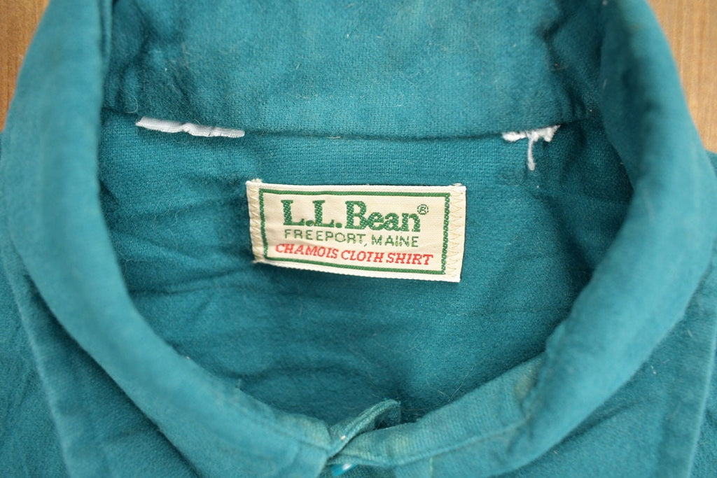 Vintage 1990s Green L.L.Bean Blank Button Up Shirt