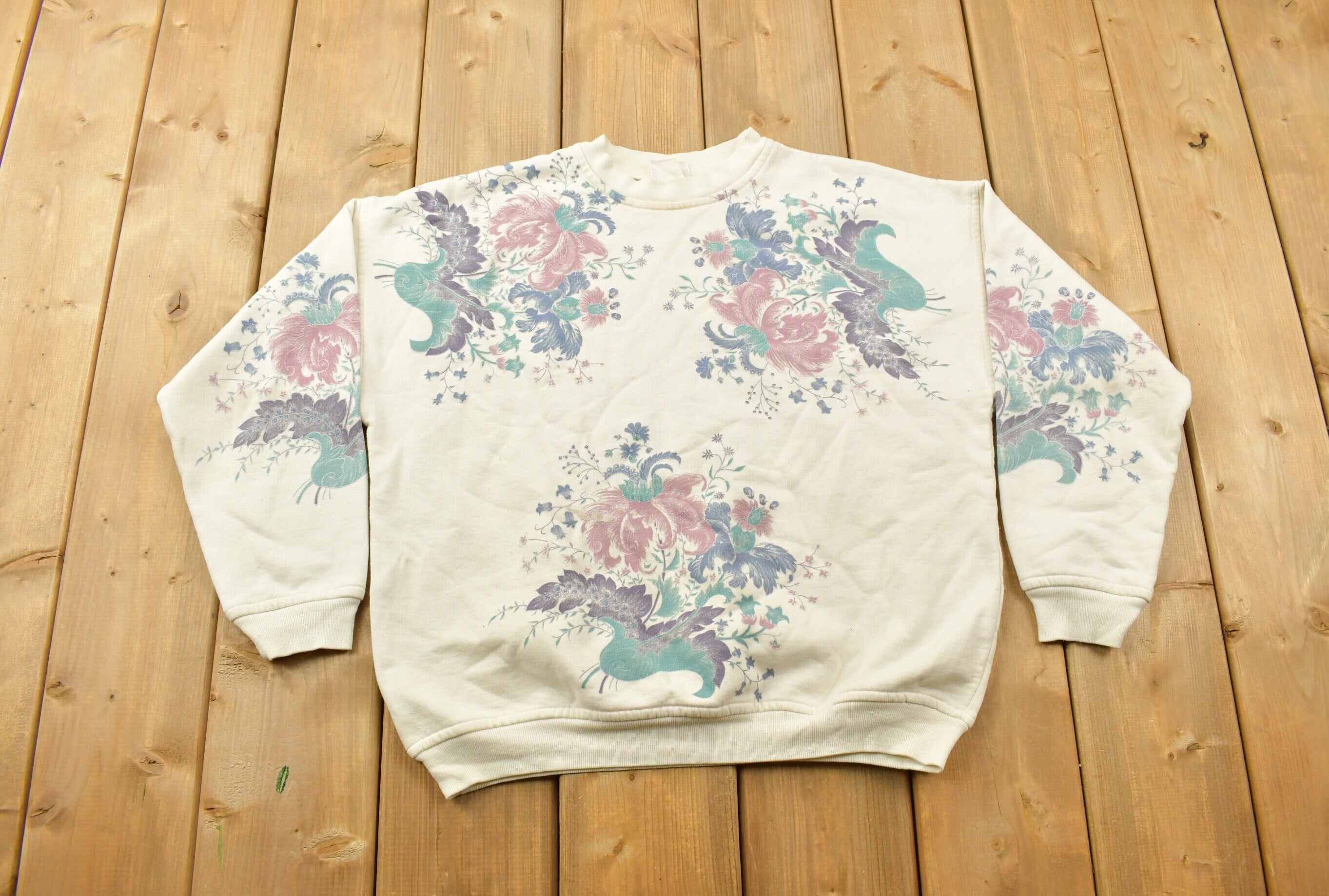 Vintage 1990s Footlocker Floral Crewneck Sweater