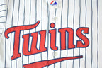 Vintage 1990s Minnesota Twins MLB Embroidered Baseball Jersey Mens L / Made In USA / Single Stitch / MLB Baseball / 33 Morneau
