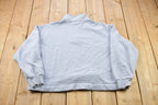 Vintage 1990s Eddie Bauer Blank Blue Quarter Zip Sweater  90s Sweater  Vintage Sweater  Essential  Streetwear  90s Blank
