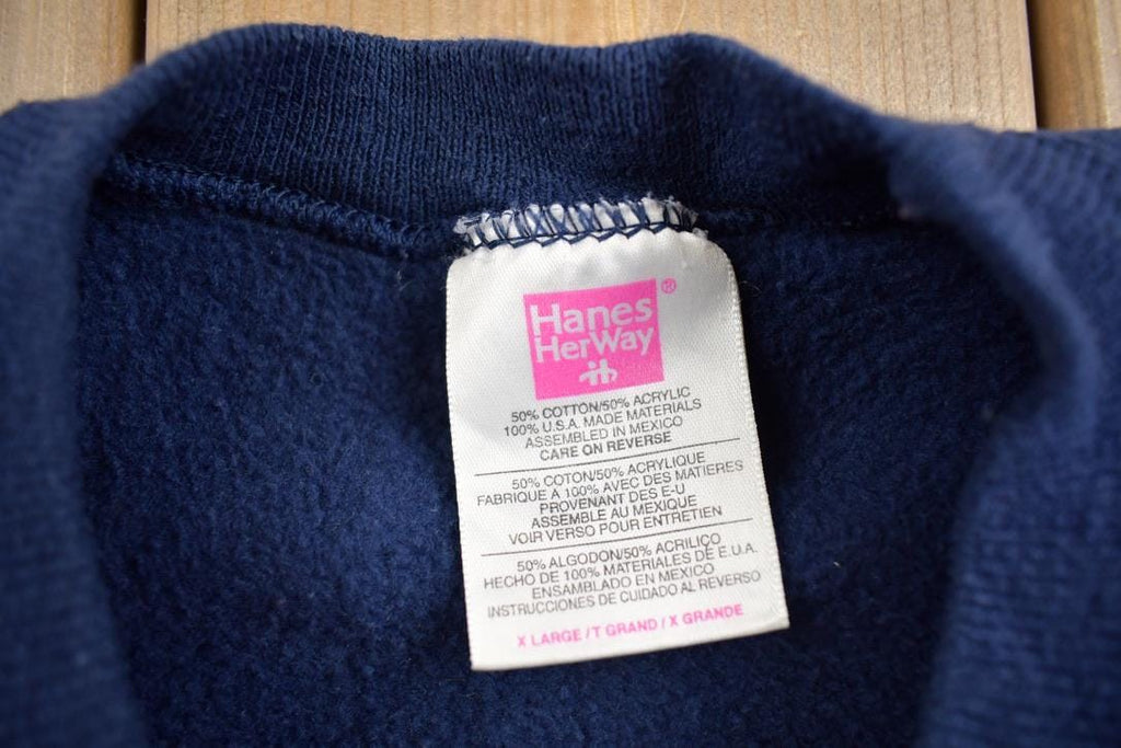 Vintage 1990s Hanes Her Way Blank Crewneck Sweatshirt Made In USA