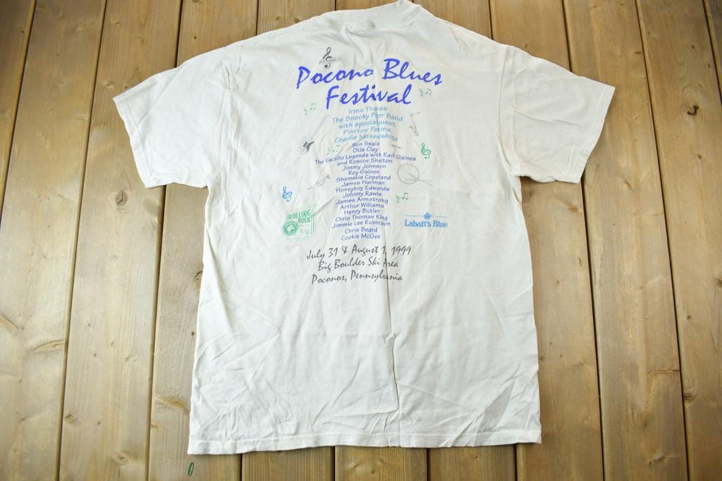 Vintage 1993 Poconos Blues Festival Graphic T Shirt