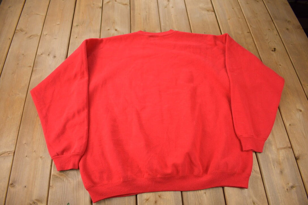 Vintage 1990s Linda Tilson Cute Animals Bow Wow Crewneck Sweater Made In USA