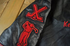 Vintage 1990s Collegiate Leather Varsity Jacket Men's 2XL