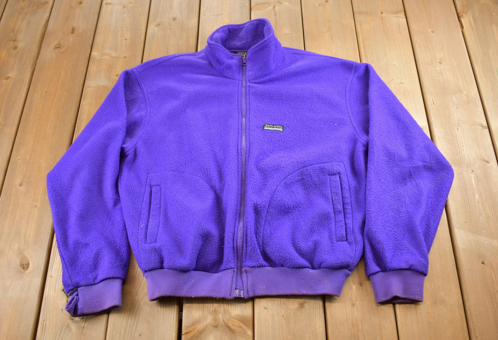 Vintage 1990s White Sierra Fleece Zip Up Sweater
