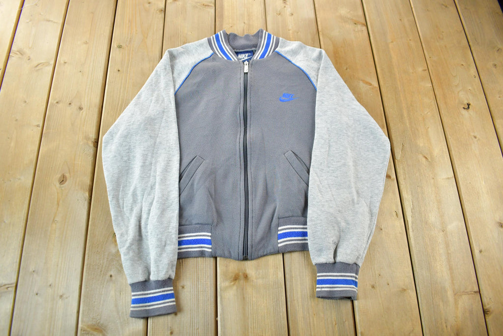 Vintage 1980s Nike Embroidered Mini Swoosh Zip Up Sweatshirt