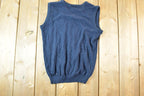 Vintage 1990s Code New York Embroidered W Knit Souvenir Sweater Vest Womens S