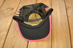 Vintage 1980s Black & Pink Blank Trucker Hat