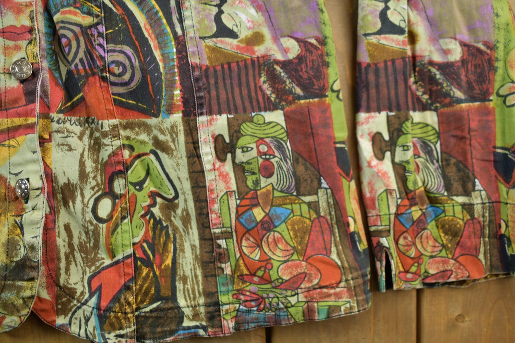 Vintage 1990s Pablo Picasso All Over Print Twill Jacket