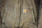 Vintage 2000s Distressed Sun Faded Carhartt Hooded Lined Jacket Mens Small