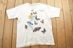 Vintage 1990s Butterflies Of The Rainforest Old San Juan Puerto Rico Souvenir T-Shirt