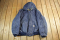 Vintage 1990s Carhartt Canvas FR Fire Resistant Hooded Jacket Men's XL