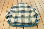 Vintage 1980s Lined Flannel Shirt Jacket Men's Large /