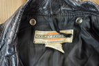 Vintage 1960s Harley Davidson Leather Motorcycle Jacket With Belt Made In USA