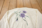 Vintage 1990s Holyrood Floral Graphic V Neck Knit Sweater