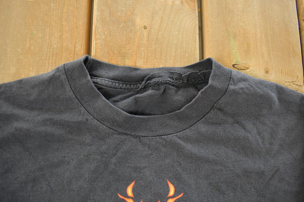 Vintage 1990s Skull Biker Long Sleeve T Shirt Men's XL