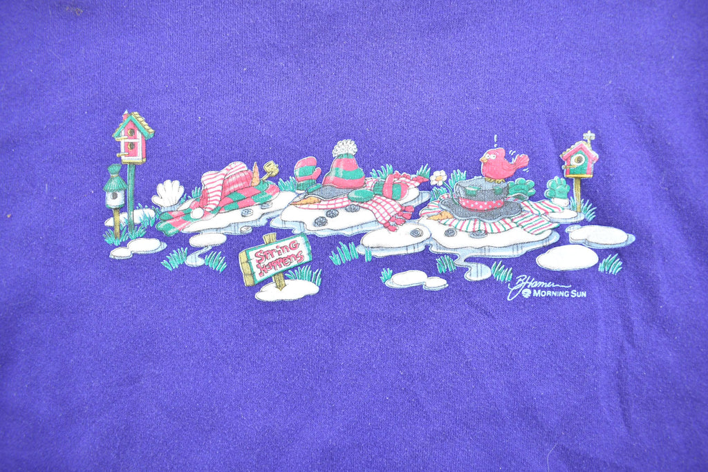 Vintage 1990s Christmas Embroidered Grandma Style Crewneck Sweater