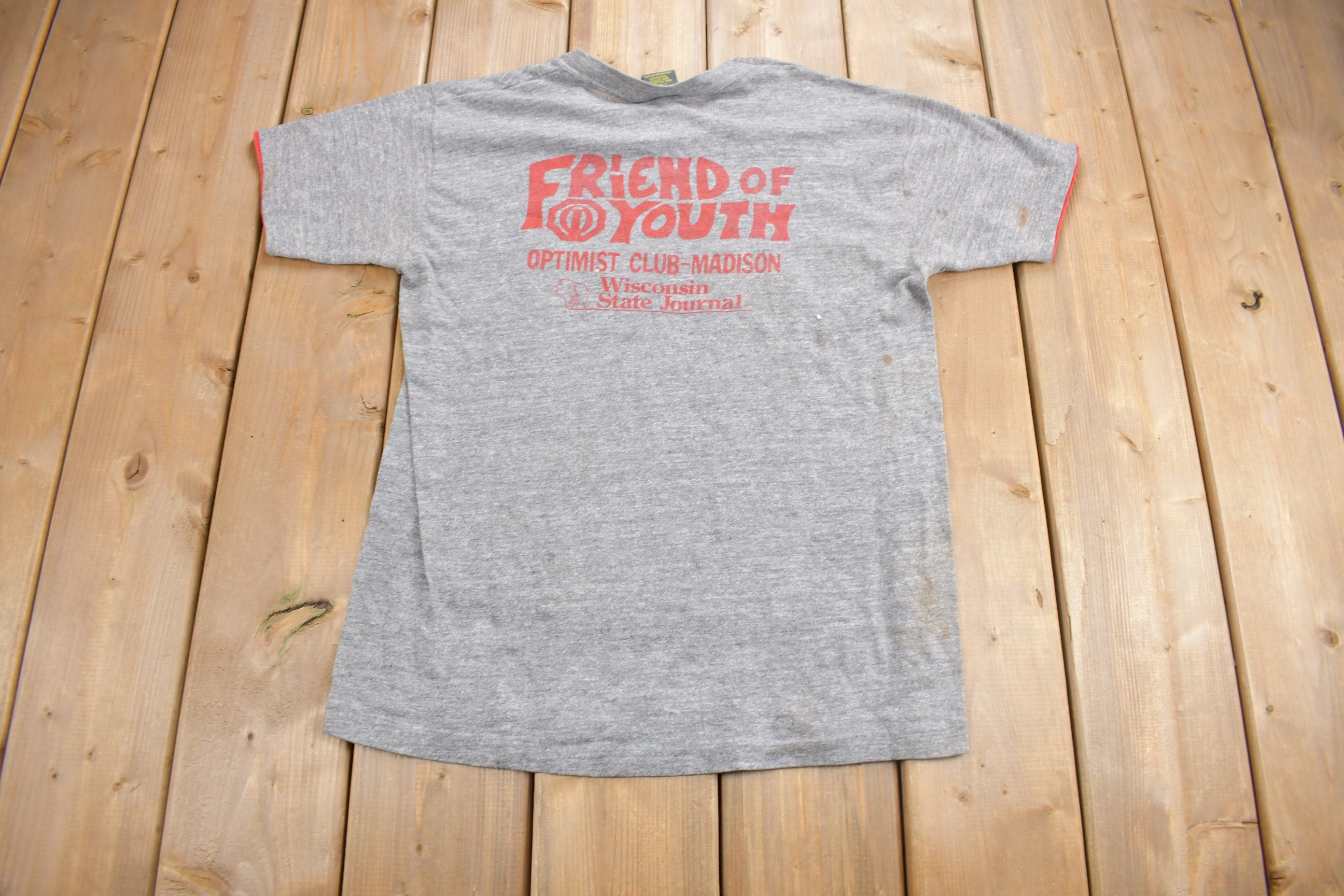 Vintage 1984 Optimist Run Layered T Shirt
