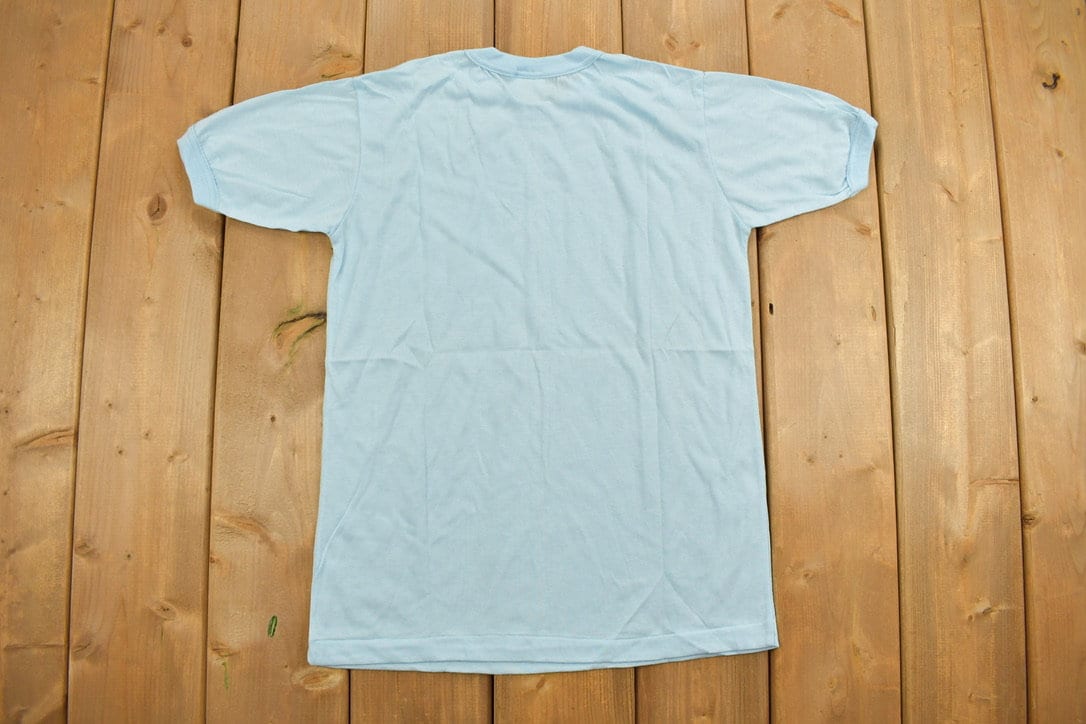 Vintage 1980s Blue Blank T Shirt