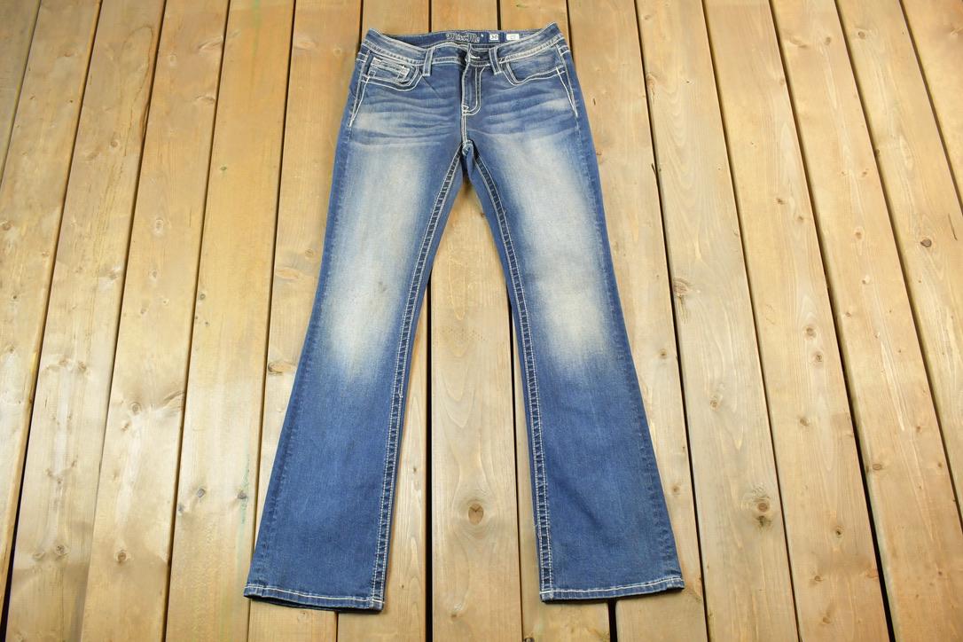 Vintage Y2K Miss Me Bedazzled Low Rise Jeans Size 30x31
