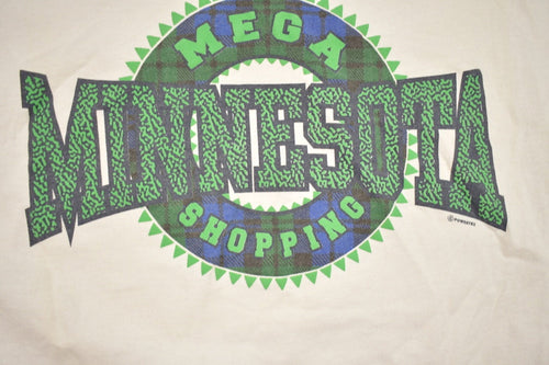 Vintage 1990s Minnesota Mega Shopping Souvenir T Shirt / Streetwear / Made In USA / Vacation Tee / Travel T Shirt / Location T / Shopaholic