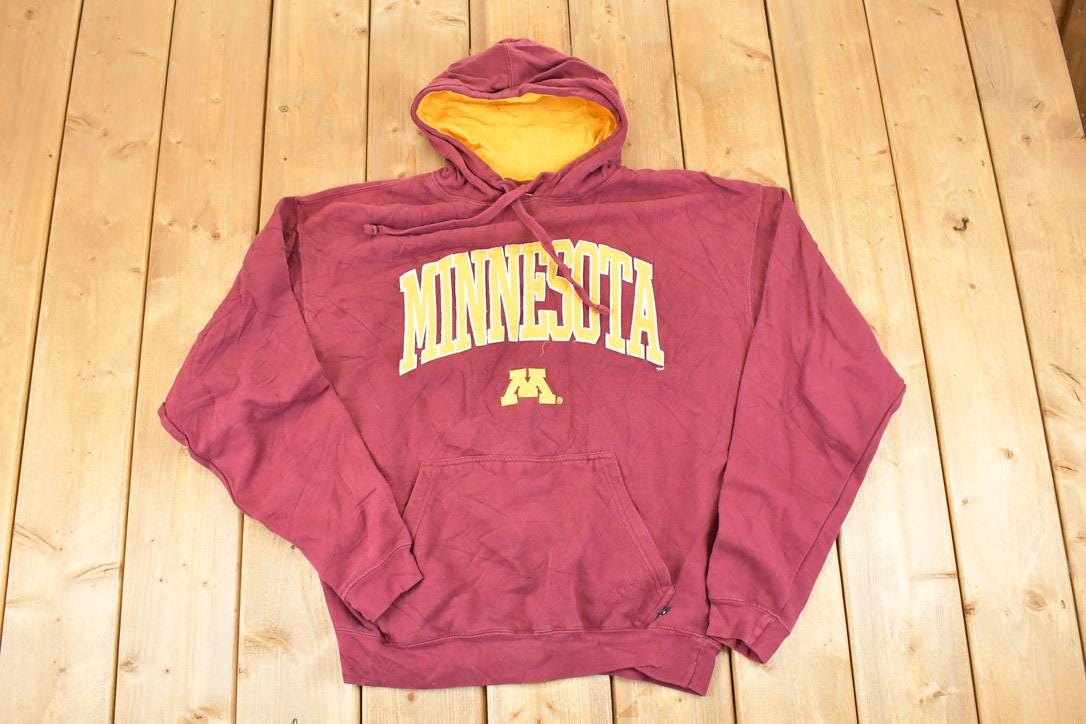 Vintage 1990s Minnesota University Hoodie Sweater Men's L