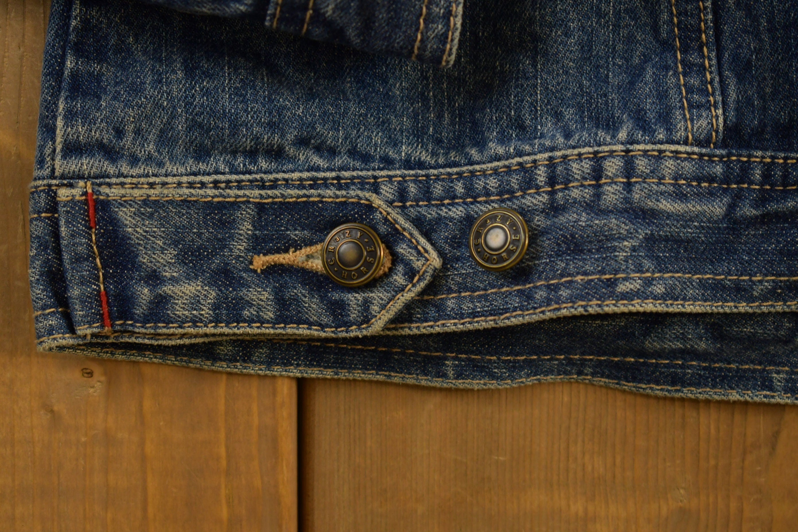 Vintage 1990s Crazy Horse Denim Jean Jacket