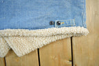 Vintage 1970s Lee Storm Rider Sherpa Lined Denim Vest Men's Large