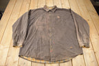 Vintage Y2K Plaid Lined Thrashed Carhartt Button Up Shirt