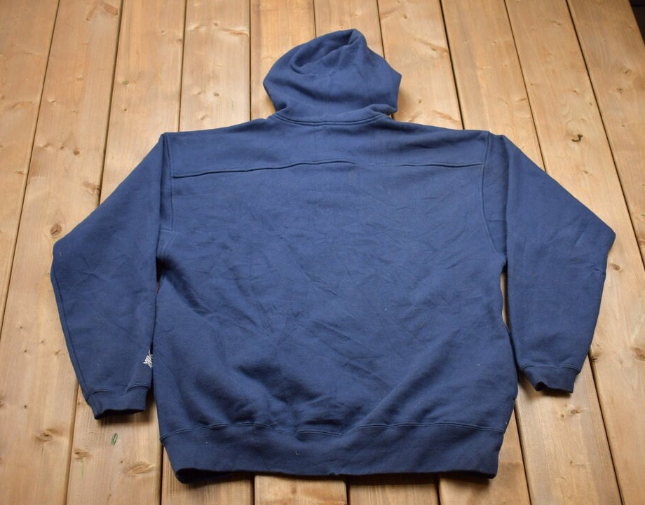Vintage 1990s Starter Blank Blue Hoodie