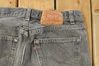 Vintage 1990s Levi's Distressed 501 Original Fit Denim Jeans Men's 30 x 29 / Faded Black Wash / 90s Levi's / Made in USA