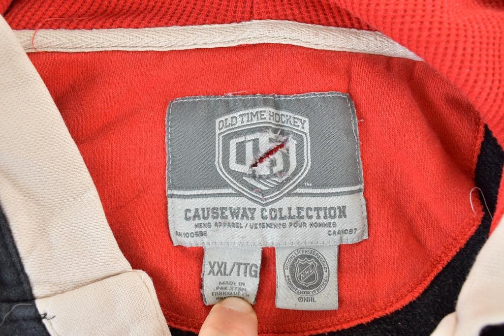 Vintage 1990s Calgary Flames Old Time Hockey Hoodie Crewneck Sweatshirt