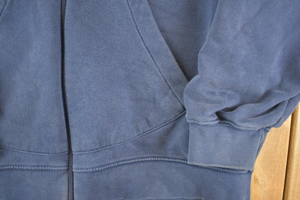 Vintage Y2K Nike Hoodie Full Zip Sweatshirt Men's XL / Swoosh Logo / Minimalist / Made in USA / 90s Nike Sweater