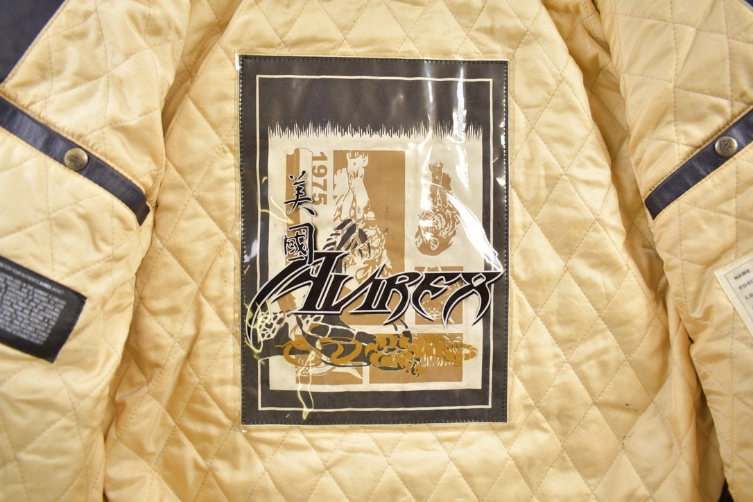 Vintage Y2K Avirex Leather Varsity Jacket