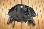 Vintage 1980s Addis Genuine Leather Biker Jacket