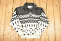 Vintage 1990s Trader Bay AOP Quarter Zip Fleece Outdoorsman Sweater Men's L