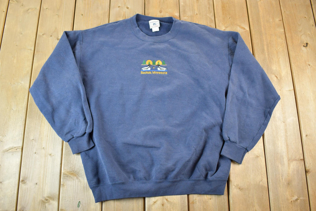 Vintage 1990s Backus Minnesota Souvenir Loons Crewneck Sweatshirt